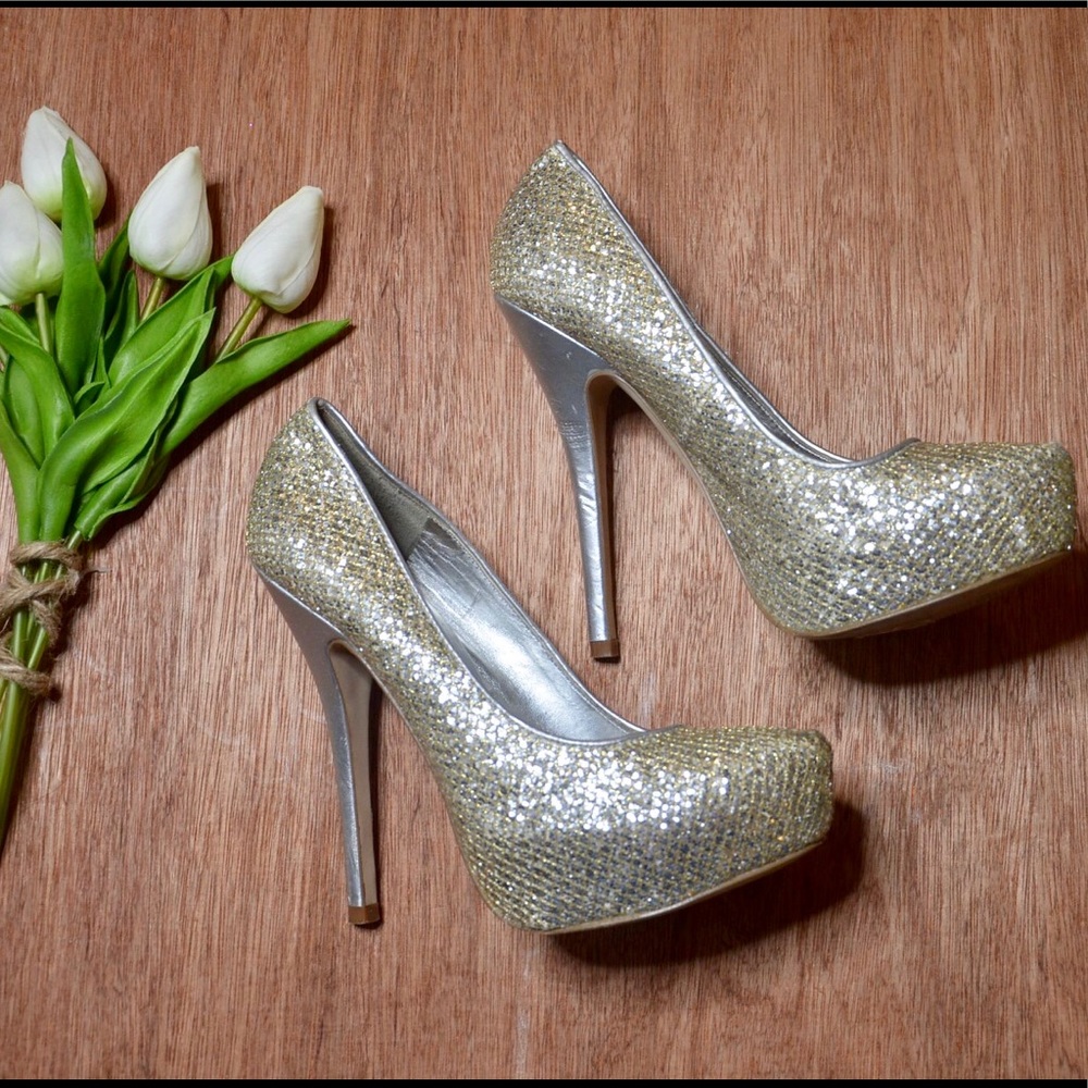 Aldo Glitter Platform High Heels